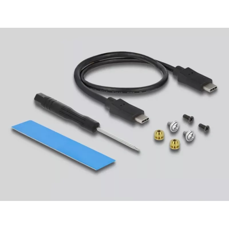 SSD-behuizing DeLOCK externe USB Type-C-combobehuizing voor M.2 NVMe PCIe of SATA SSD