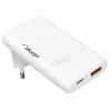 Akyga AK-CH-31 platte GaN-USB-oplader 65 W, USB-C PD + USB-A, wit