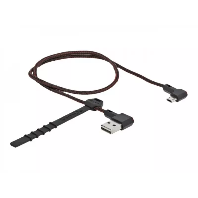 USB-kabel DeLOCK EASY-USB 2.0 Type-A naar micro-B stekker 0,5 m zwart