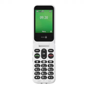 Feature-Phone Doro Leva E22 Klaptelefoon, 2,8 inch (7,11 cm) display, Single SIM, 0,3 MP camera, 1150 mAh, 127,8 g, rood/wit