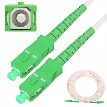 Patchkabel Extralink SC/APC–SC/APC singlemode G.657.A2 3 mm simplex LSOH 10 m, wit