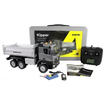 Amewi 22685 Mercedes-Benz Arocs kipwagen 6x6 1:14 RTR, antraciet