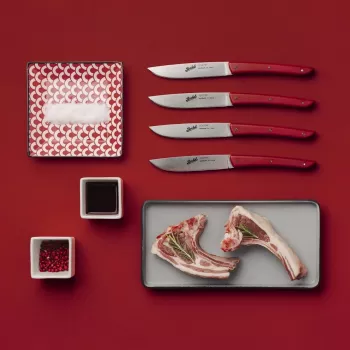 Berkel steakmessen set 4-delig kleur rood