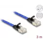 Netwerkkabel DeLOCK RJ45 plat Cat.6A 3 m blauw