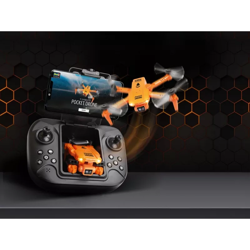 RC-quadrocopter REVELL Pocket Drone 23810 — 2,4 GHz, 4-kanaals afstandsbediening