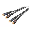 Wentronic Goobay - audiokabel - composite audio - RCA (m) naar RCA (m) - 1,5 m - dubbel afgeschermde coaxkabel - zwart (50032)