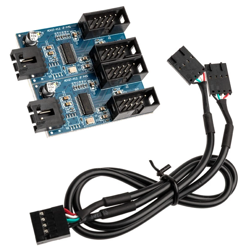 USB 2.0-hub Akasa AK-CBUB64-30BK 1-naar-4-poort USB 2.0