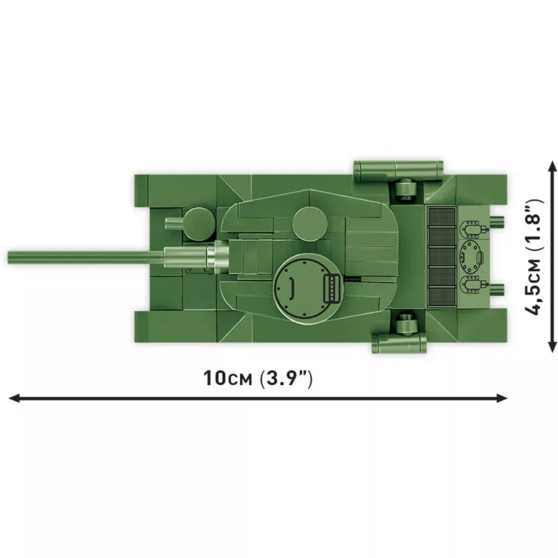 Bouwset Cobi T-34-85 tankmodel — 110 onderdelen, leeftijd 6+, groen
