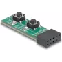 DELOCK pc-frontpaneel schakelmodule met power- en resetknoppen
