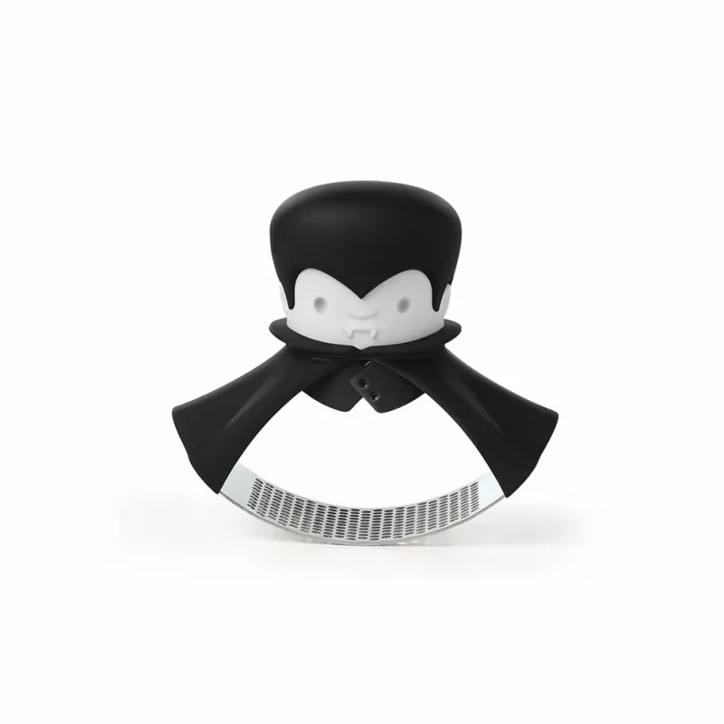 Tafelknoflookpers Ototo Design Rockula kunststof roestvrij staal zwart wit