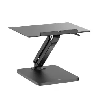 Maclean bureauhouder voor monitor of laptop, gasveer, voor staand en zittend werken, zwart, MC-493