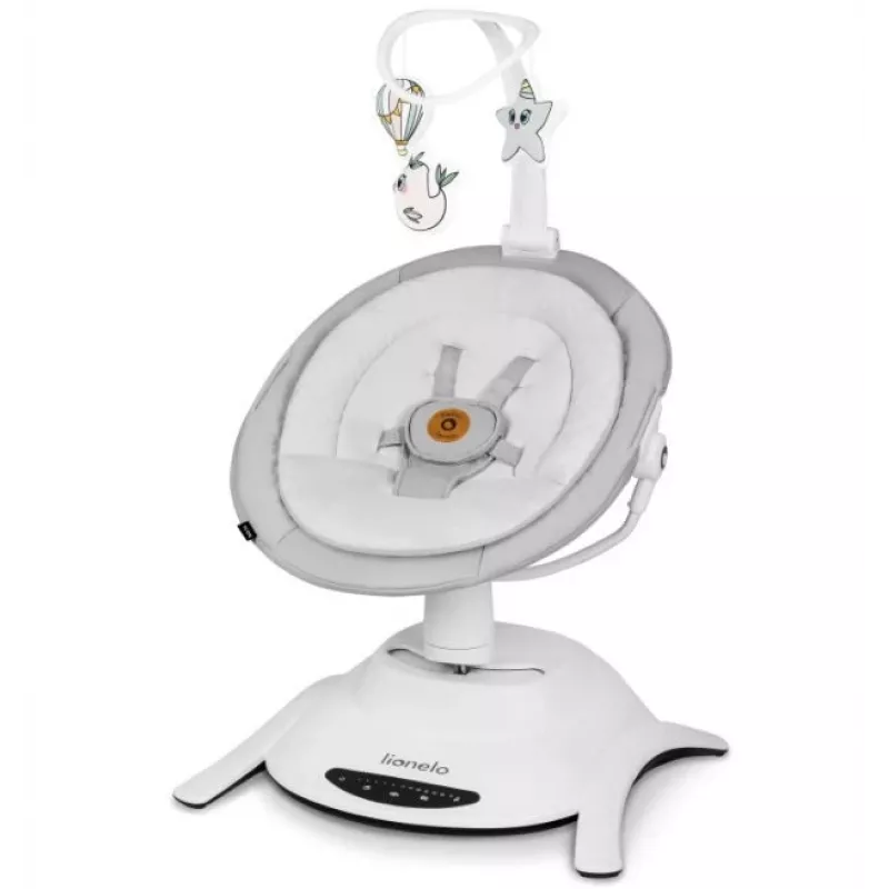 Wieg / schommelwieg Lionelo Bella set grijs beton – babybed met schommel functie