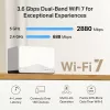 Mesh-systeem MERCUSYS Halo H27BE dual-band Wi‑Fi 6, 2-pack, 3x LAN, 3568 Mbit/s, interne antennes, wit