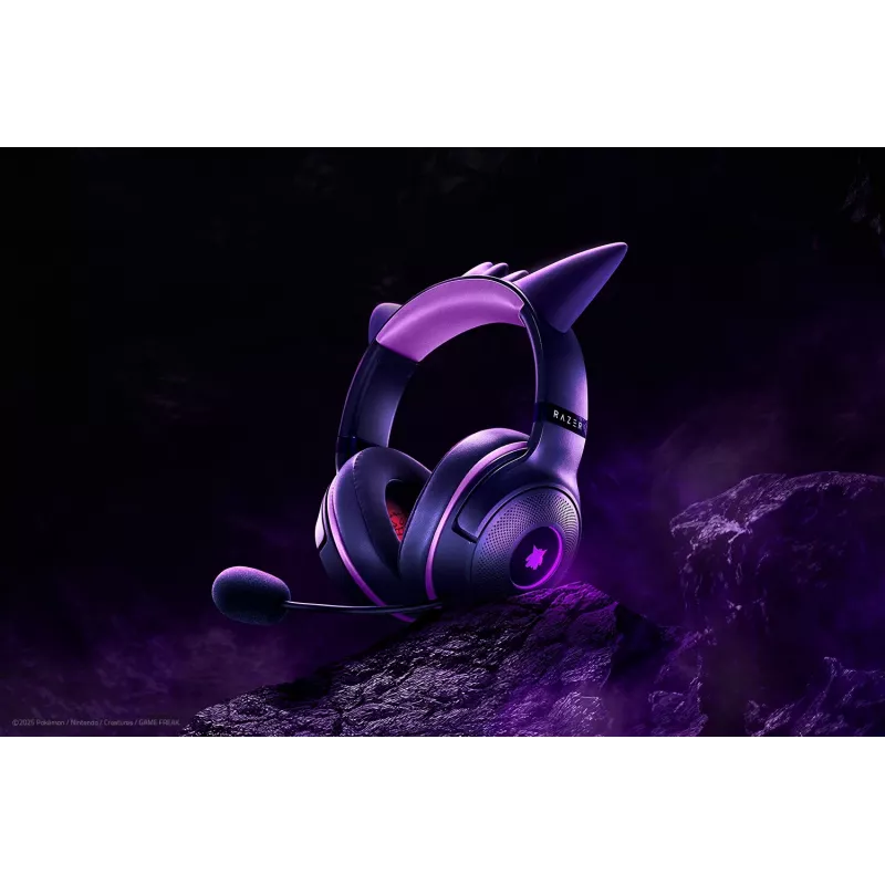 Razer Kraken Kitty V2 - Pokemon Gengar Ed. headset bedraad hoofdband gaming USB Type-A roze
