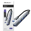 USB-hub QOLTEC 53793 — USB 3.0 ingang, 3× USB 2.0 aansluitingen