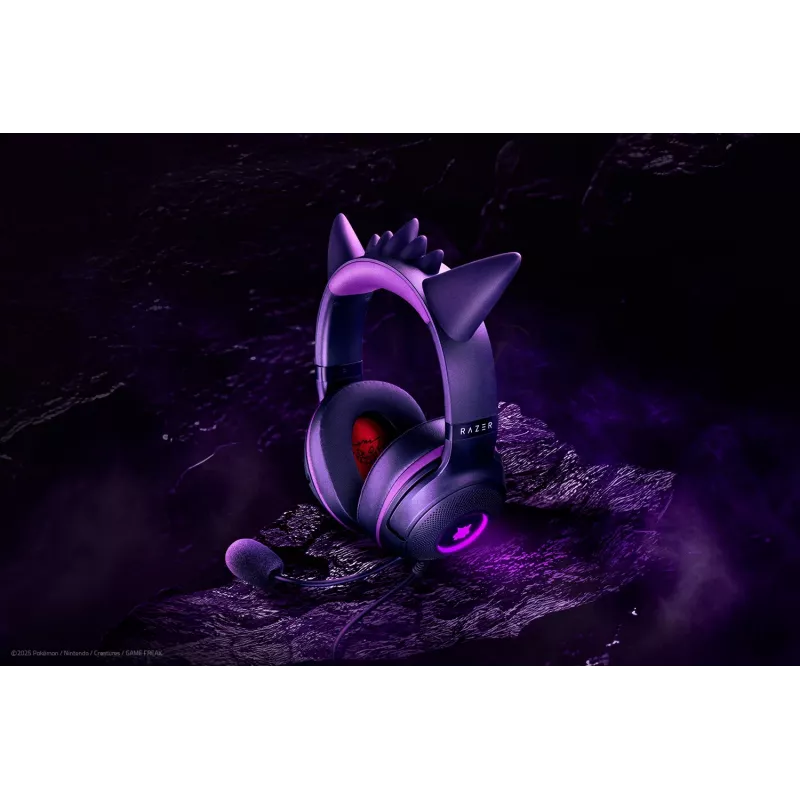 Razer Kraken Kitty V2 - Pokemon Gengar Ed. headset bedraad hoofdband gaming USB Type-A roze