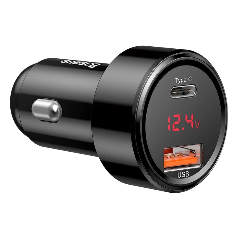 Autolader Baseus CCMLC20C-01 universeel zwart snelopladen 12-24V