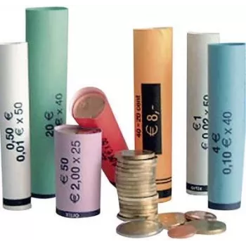 Nickel muntkokers 10 stuks Olympia 3701 – metalen muntrollen voor sorteren en bewaren