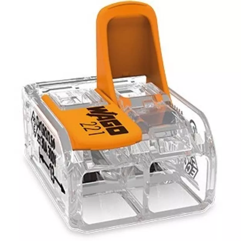 WAGO 221-612 - recht - 450 V - oranje - transparant - EN 60664