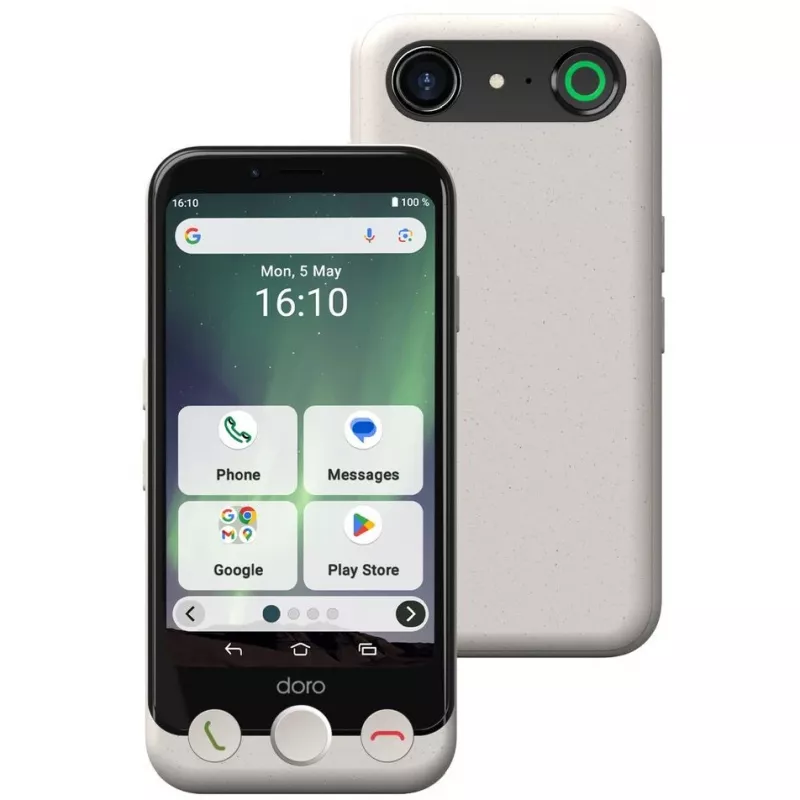 Smartphone Doro Aurora A10 4,5 inch 4GB RAM 64GB zwart wit