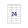 Universele etiketten 70x35mm inkjetlaserkopie A4 100 vel 2400 stuks wit