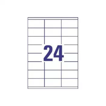 Universele etiketten 70x35mm inkjetlaserkopie A4 100 vel 2400 stuks wit