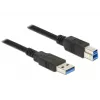 Delock 85068 USB 3.0-kabel, USB Type-A male – Type-B male, 2 m, zwart