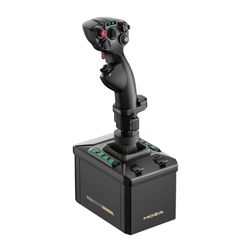 Flight-standaardkit MOZA AB6 flightsimulator – zwart ABS, aluminium en koolstofvezel constructie, AC-stroom 110–220 V, piekvermogen 72 W