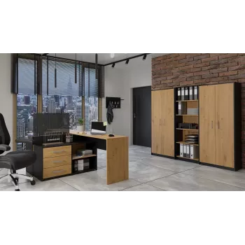 Topeshop OLIV 2D ANT/ART KPL boekenkast
