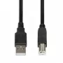 iBox IKU2D USB-kabel 3 m USB 2.0 USB A USB B zwart