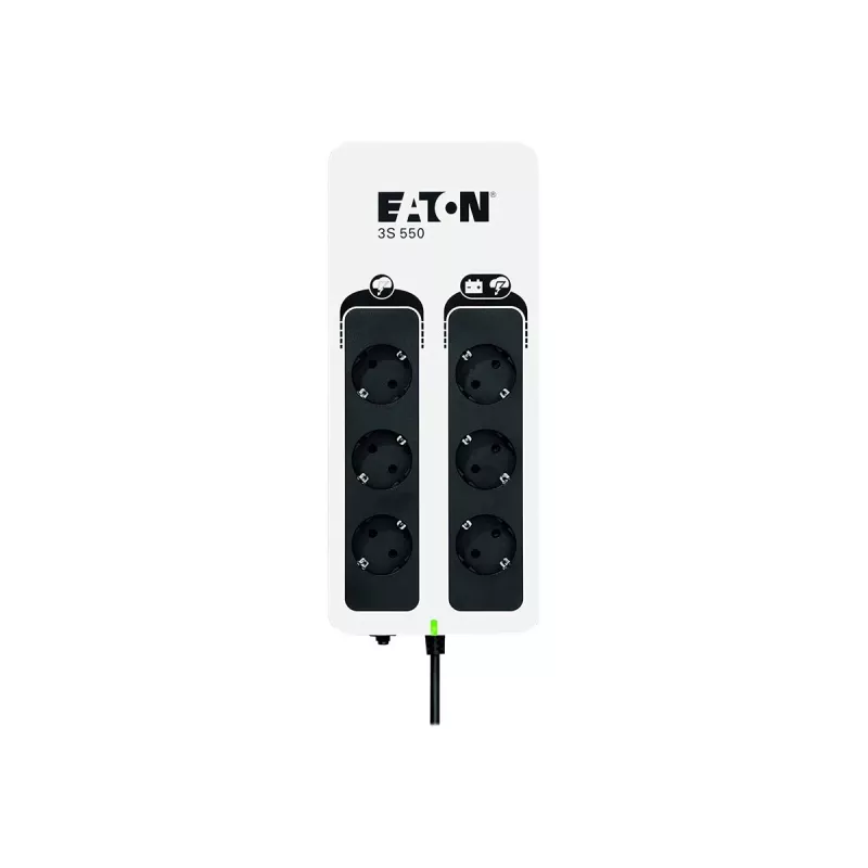 Eaton 3S 550 DIN 0,55 kVA 330 W 6 AC-stopcontacten