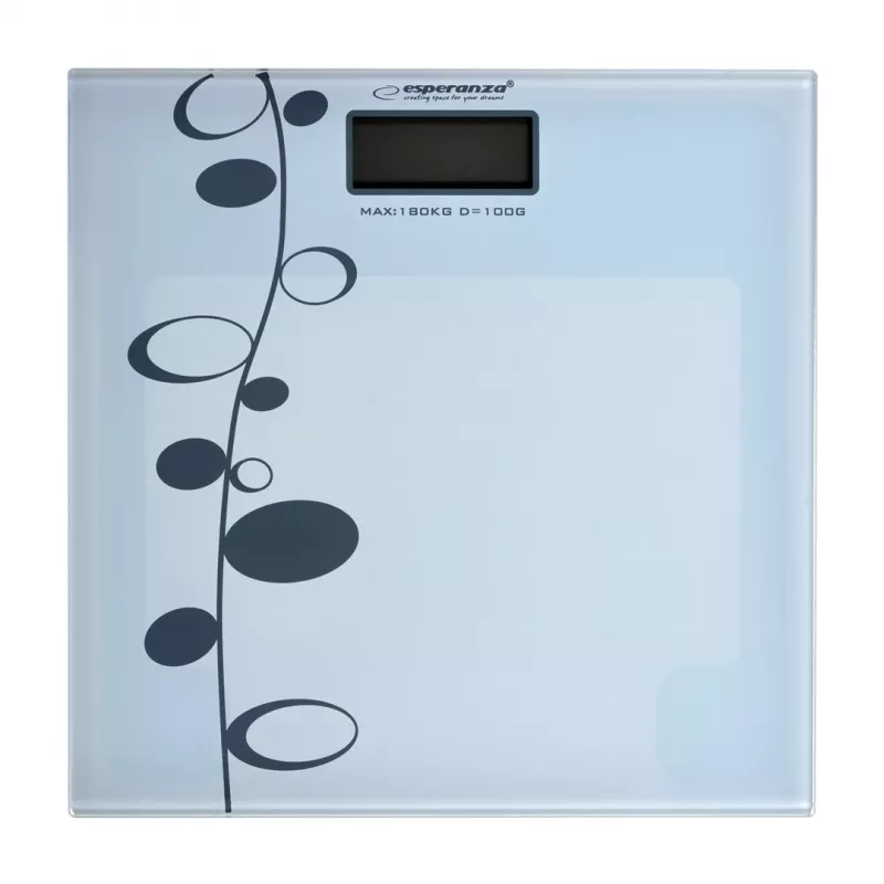 Personenweegschaal Esperanza Zumba EBS005 - elektronisch, 180 kg, wit glas