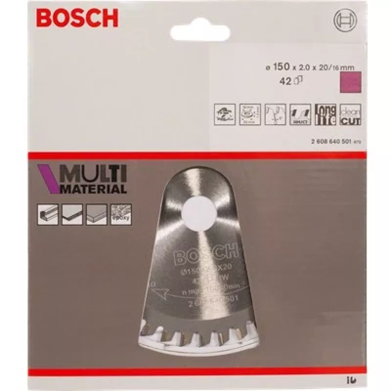 Bosch Multi Material 2608640509 cirkelzaagblad, 190 mm, 54 tanden, asgat 30 mm