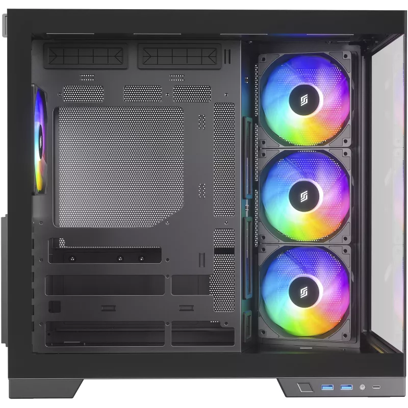 Silentware View A-RGB zwart PC-behuizing VIEWzwart — mid-tower-behuizing met A-RGB-verlichting