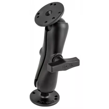 RAM Mounts montageset - 2x ronde basisplaat (AMPS), middelste verbindingsarm, C-kogel (1.5 ), in polyzak (RAM-101U)