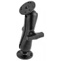 RAM Mounts montageset - 2x ronde basisplaat (AMPS), middelste verbindingsarm, C-kogel (1.5 ), in polyzak (RAM-101U)