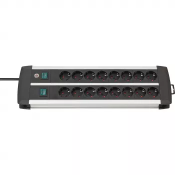 Verlengsnoer Brennenstuhl 1391000916 3m 16 stopcontacten binnen zwart wit