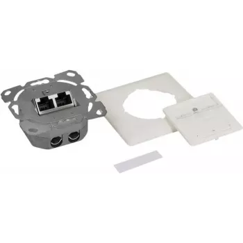 LogiLink NP0128 - Cat.6A netwerkdoos inbouw 2x RJ45 afgeschermd zuiverwit