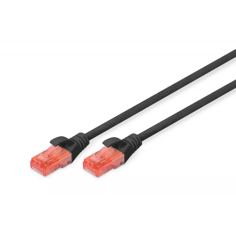 Netwerkkabel Digitus CAT 6 U/UTP Patchkabel RJ-45 Cat6 10m zwart