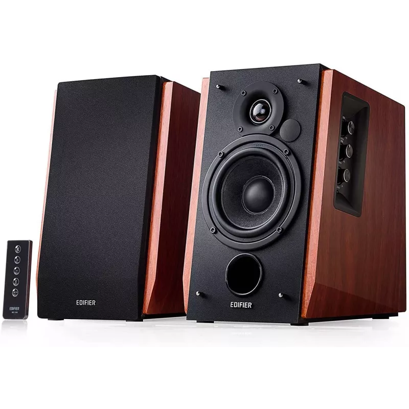 Edifier R1700BTS - luidspreker - boekenplankluidspreker - draadloos - Bluetooth - 66 watt (totaal) (R1700BTS WOOD)