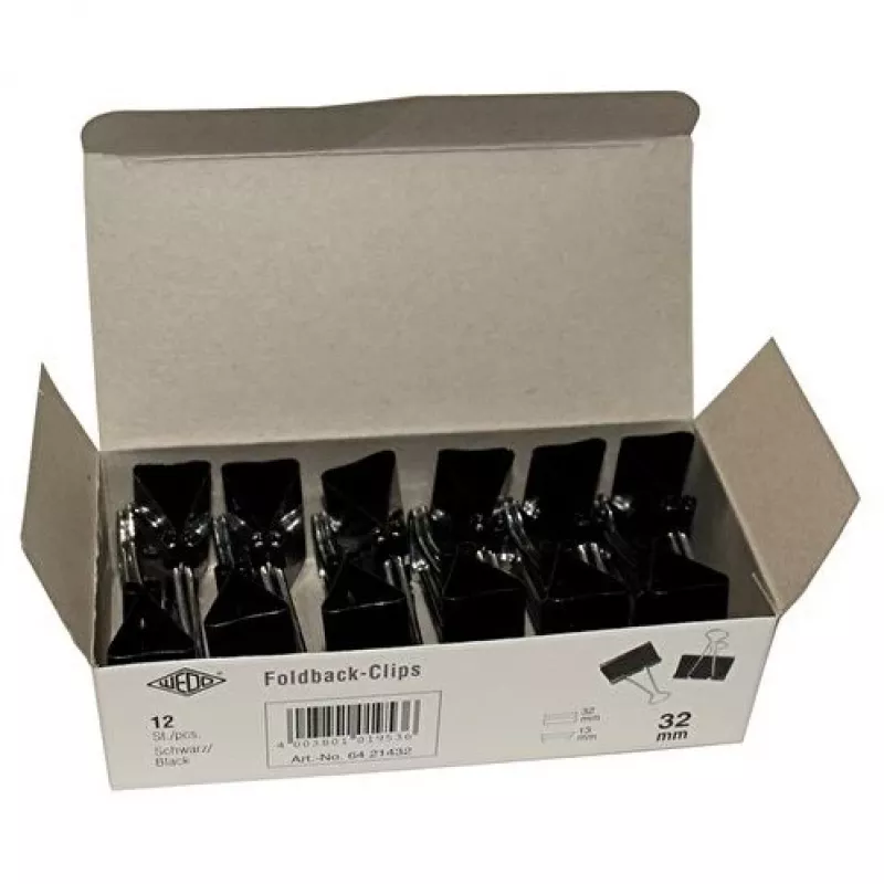WEDO foldback-klem B klemwijdte zwart 62421383 (6421432)