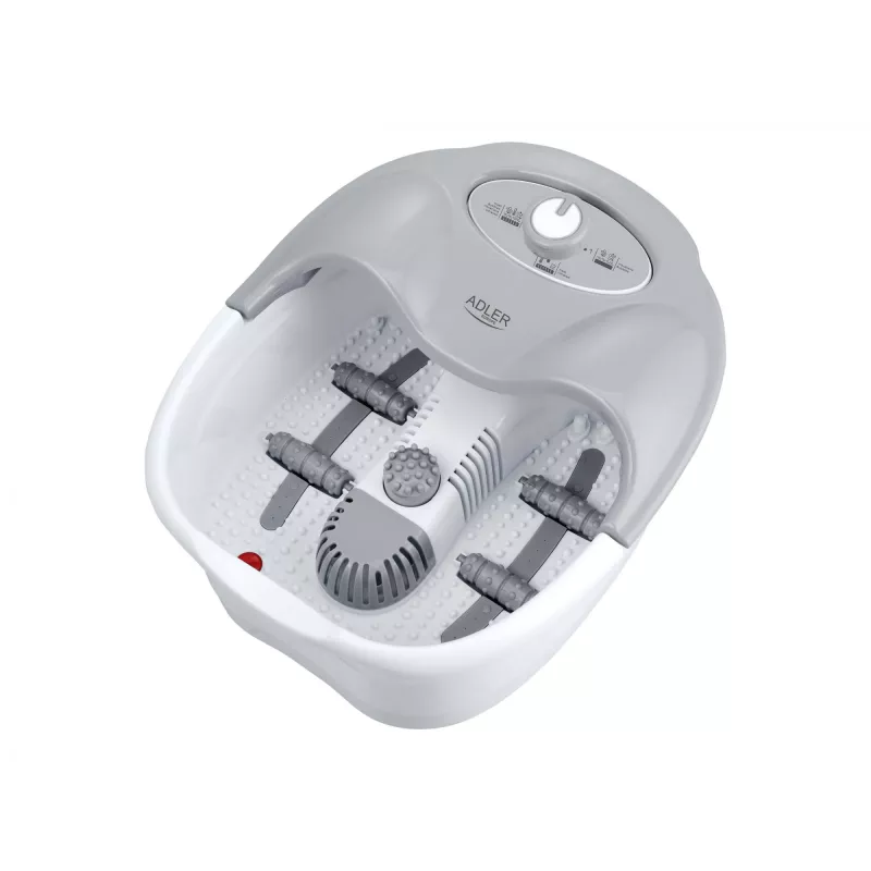 Beenmassageapparaat Adler AD 2167 met rol- en vibratiemassage, warmte, instelbare intensiteit, 80 W, grijs wit