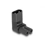 DeLOCK netadapter IEC 60320 C8 naar C7 contactdoos 2,5 A 90° zwart