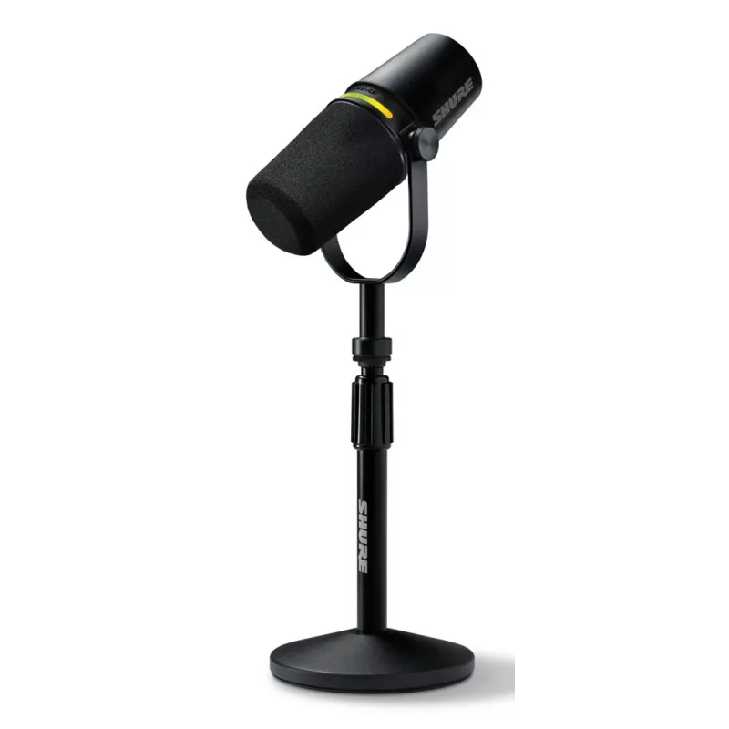 Shure MV7+-K-BNDL - spraak-/zangmicrofoon met XLR/USB-C-aansluiting, zwart + tafelstatief GATOR
