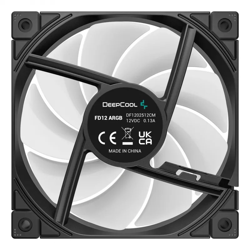 DeepCool FD12 ARGB R-FD12-BKAPN3-G behuizingsventilatoren, 120 mm (120x120x25), 12 V, set van 3, zwart