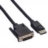 Roline - videokabel - DisplayPort (M) naar DVI-D (M) - 2 m - duimschroeven - zwart