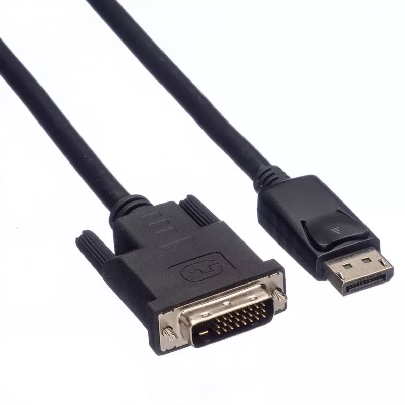 Roline - videokabel - DisplayPort (M) naar DVI-D (M) - 2 m - duimschroeven - zwart