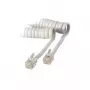 S/CONN 4m RJ10 transparant wit S/CONN 4m RJ10