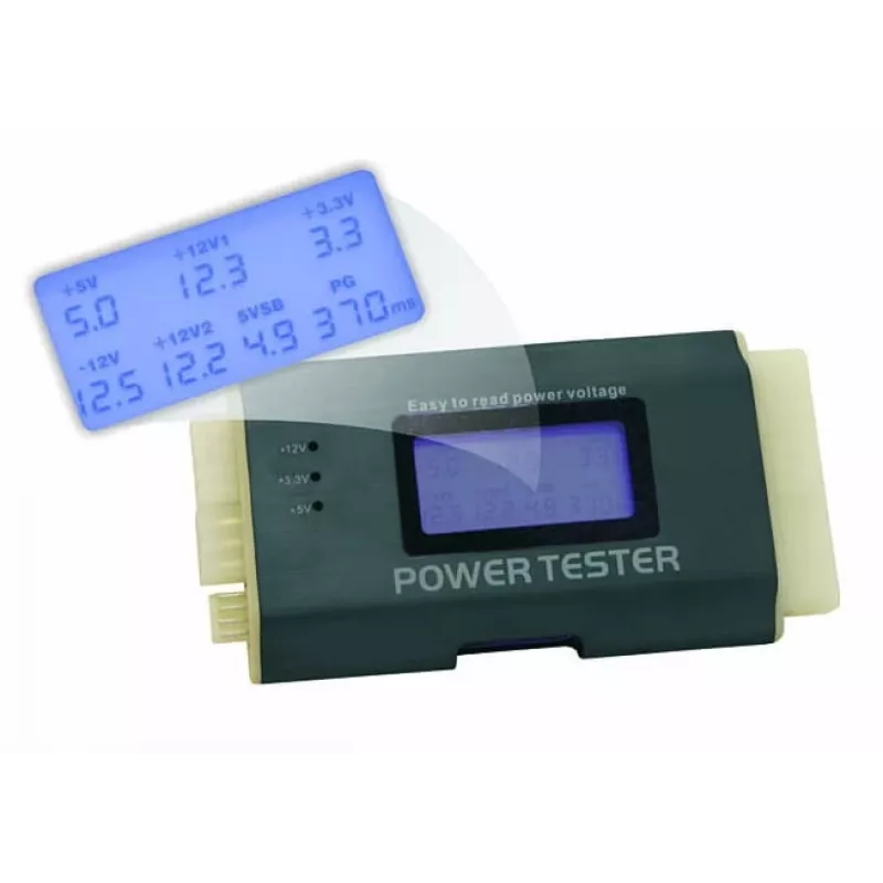 DeLOCK 18159 voedingstester III voor ATX/BTX/ITX, zwart/wit