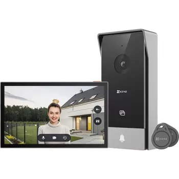 Video-deurintercom EZVIZ HP5 7 inch (17,8 cm) binnen/buiten kit, 1080p, 2,4/5 GHz Wi-Fi, MicroSD tot 512 GB, waterdicht